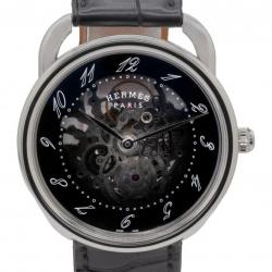 Hermes Arceau Squelette Dial 41MM AR2710 Stainless Steel Watch